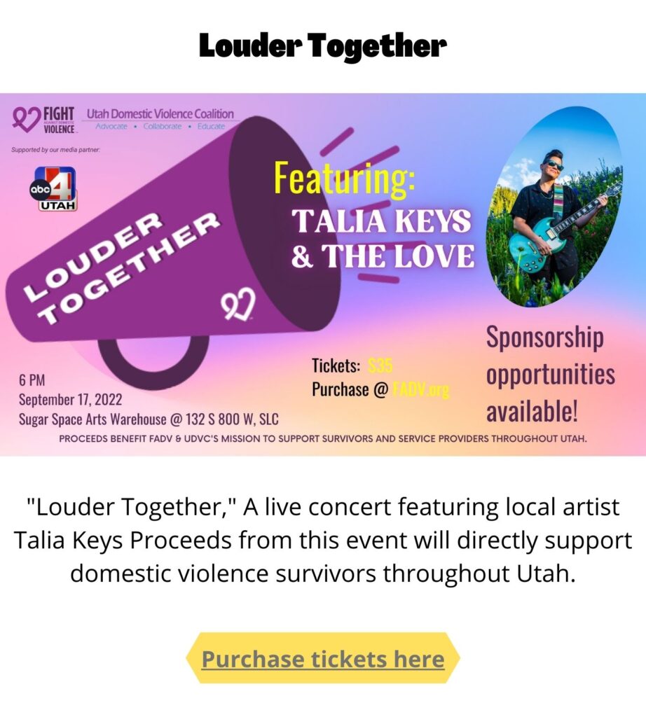 Louder Together. Featuring Talia Keys & the Love. September 17, 2022 at 6PM. Visit https://www.flipcause.com/secure/cause_pdetails/MTUyNDg4
